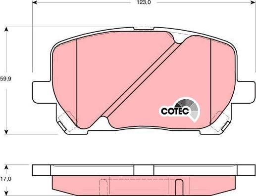 TRW GDB3315 - Brake Pad Set, disc brake autospares.lv