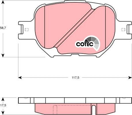 TRW GDB3316 - Brake Pad Set, disc brake autospares.lv