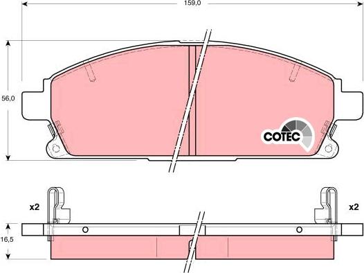 TRW GDB3312 - Brake Pad Set, disc brake autospares.lv