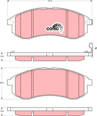 TRW GDB3380 - Brake Pad Set, disc brake autospares.lv