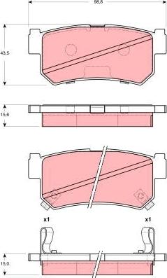 TRW GDB3382 - Brake Pad Set, disc brake autospares.lv