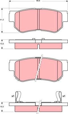 TRW GDB3387 - Brake Pad Set, disc brake autospares.lv