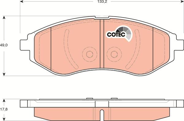 TRW GDB3330 - Brake Pad Set, disc brake autospares.lv