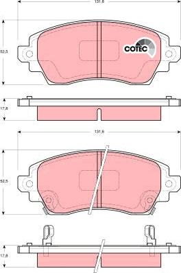 TRW GDB3333 - Brake Pad Set, disc brake autospares.lv