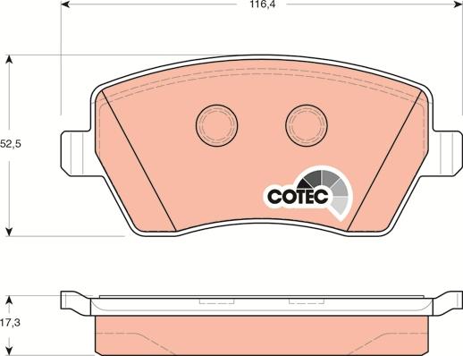 TRW GDB3332 - Brake Pad Set, disc brake autospares.lv