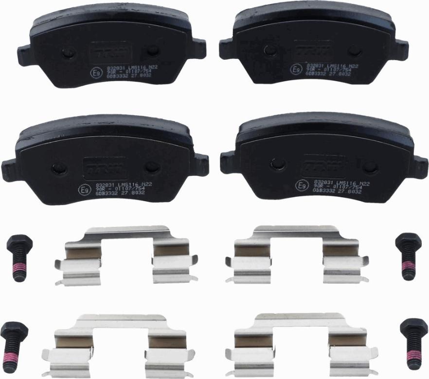 TRW GDB3332 - Brake Pad Set, disc brake autospares.lv