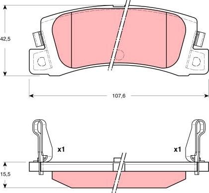 TRW GDB3329 - Brake Pad Set, disc brake autospares.lv