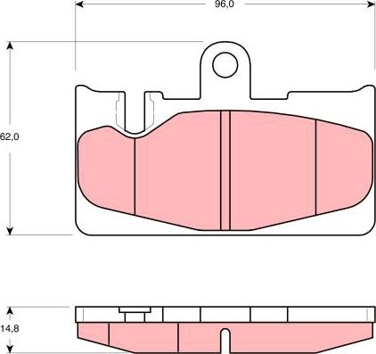 TRW GDB3323 - Brake Pad Set, disc brake autospares.lv