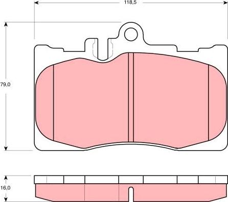 TRW GDB3322AT - Brake Pad Set, disc brake autospares.lv