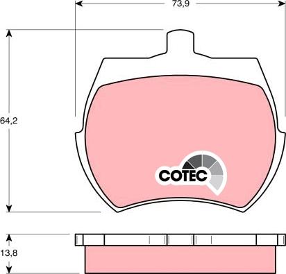 TRW GDB332 - Brake Pad Set, disc brake autospares.lv