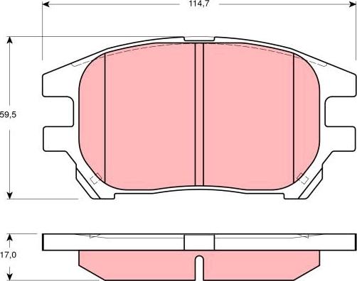 TRW GDB3379 - Brake Pad Set, disc brake autospares.lv