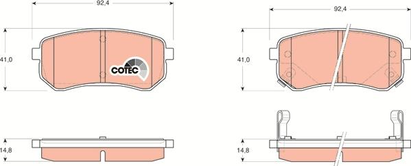 TRW GDB3370 - Brake Pad Set, disc brake autospares.lv