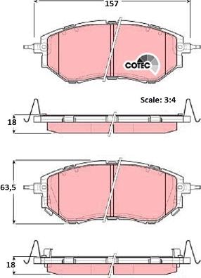 TRW GDB3372 - Brake Pad Set, disc brake autospares.lv