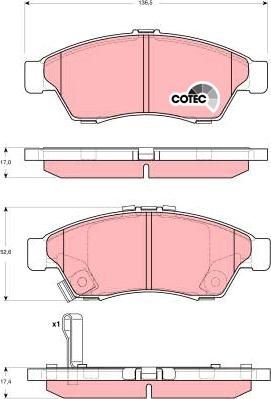 TRW GDB3290 - Brake Pad Set, disc brake autospares.lv