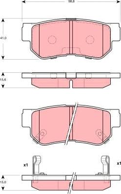 TRW GDB3298 - Brake Pad Set, disc brake autospares.lv