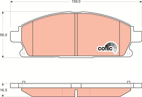 TRW GDB3293 - Brake Pad Set, disc brake autospares.lv