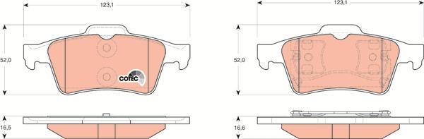 TRW GDB3292 - Brake Pad Set, disc brake autospares.lv