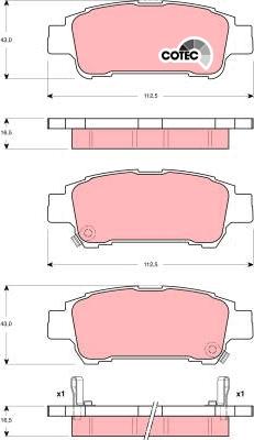 TRW GDB3249 - Brake Pad Set, disc brake autospares.lv