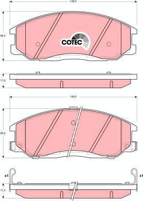 TRW GDB3244 - Brake Pad Set, disc brake autospares.lv