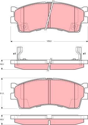 TRW GDB3245 - Brake Pad Set, disc brake autospares.lv