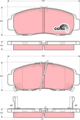 TRW GDB3240AT - Brake Pad Set, disc brake autospares.lv