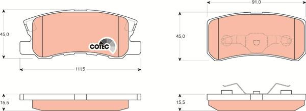 TRW GDB3247 - Brake Pad Set, disc brake autospares.lv