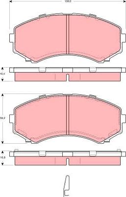 TRW GDB3254 - Brake Pad Set, disc brake autospares.lv