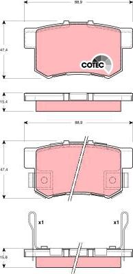 TRW GDB3269 - Brake Pad Set, disc brake autospares.lv