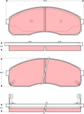 TRW GDB3261 - Brake Pad Set, disc brake autospares.lv