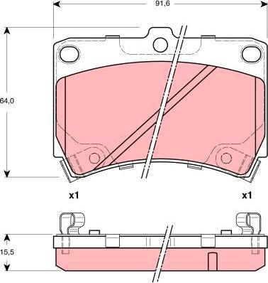 TRW GDB3262 - Brake Pad Set, disc brake autospares.lv