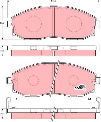 TRW GDB3201 - Brake Pad Set, disc brake autospares.lv