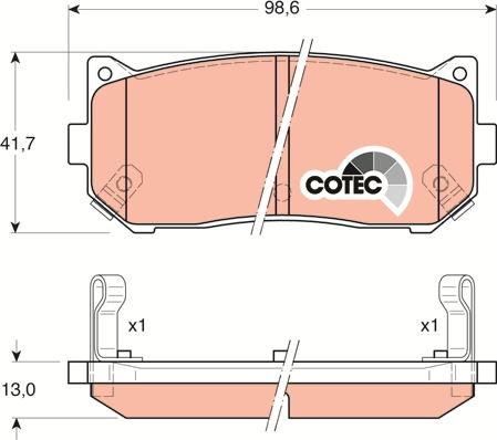 TRW GDB3203 - Brake Pad Set, disc brake autospares.lv