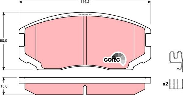 TRW GDB3214 - Brake Pad Set, disc brake autospares.lv