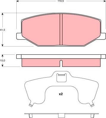 TRW GDB3210 - Brake Pad Set, disc brake autospares.lv