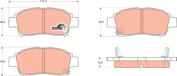 TRW GDB3218 - Brake Pad Set, disc brake autospares.lv