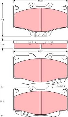 TRW GDB3213 - Brake Pad Set, disc brake autospares.lv