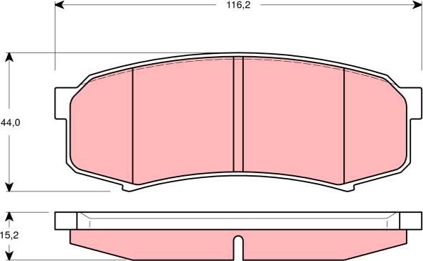 TRW GDB3280 - Brake Pad Set, disc brake autospares.lv