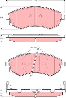 TRW GDB3283 - Brake Pad Set, disc brake autospares.lv