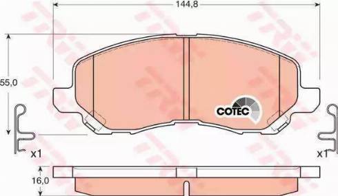 RIDER RD.3323.DB3287 - Brake Pad Set, disc brake autospares.lv