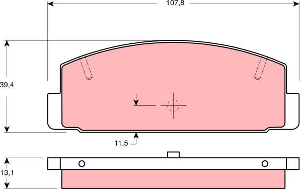 TRW GDB3231 - Brake Pad Set, disc brake autospares.lv