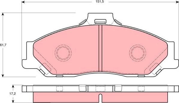 TRW GDB3238 - Brake Pad Set, disc brake autospares.lv