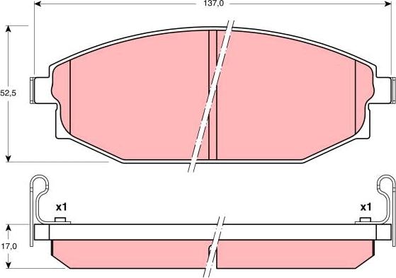 TRW GDB3232 - Brake Pad Set, disc brake autospares.lv