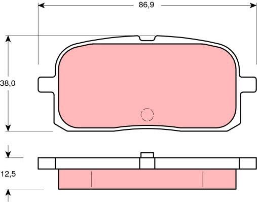 TRW GDB3225 - Brake Pad Set, disc brake autospares.lv