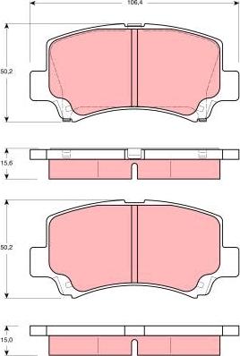 TRW GDB3221 - Brake Pad Set, disc brake autospares.lv