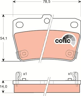 TRW GDB3279 - Brake Pad Set, disc brake autospares.lv