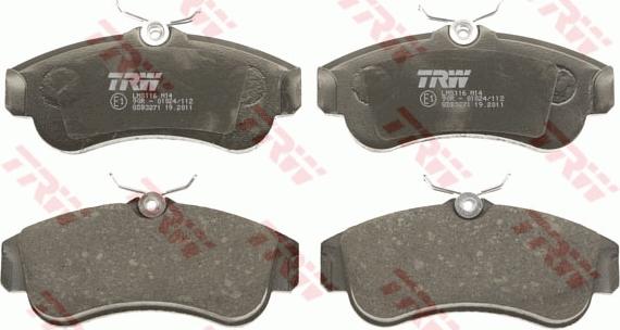 TRW GDB3271 - Brake Pad Set, disc brake autospares.lv