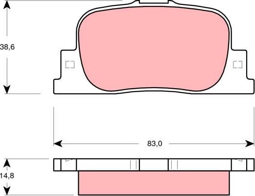 TRW GDB3278 - Brake Pad Set, disc brake autospares.lv