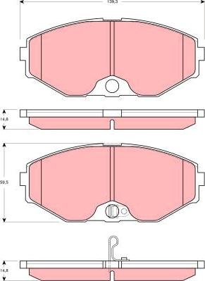 TRW GDB3273 - Brake Pad Set, disc brake autospares.lv