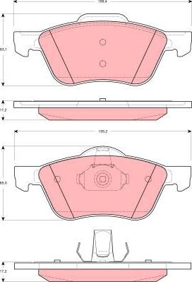 TRW GDB3272 - Brake Pad Set, disc brake autospares.lv