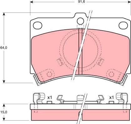 TRW GDB374DT - Brake Pad Set, disc brake autospares.lv